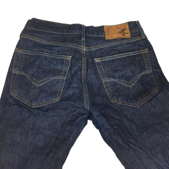 True Grit Whiskey Slim Straight Jeans‎ Button Fly Cone Denim Pants Men's 30 x 34 - Picture 9 of 11